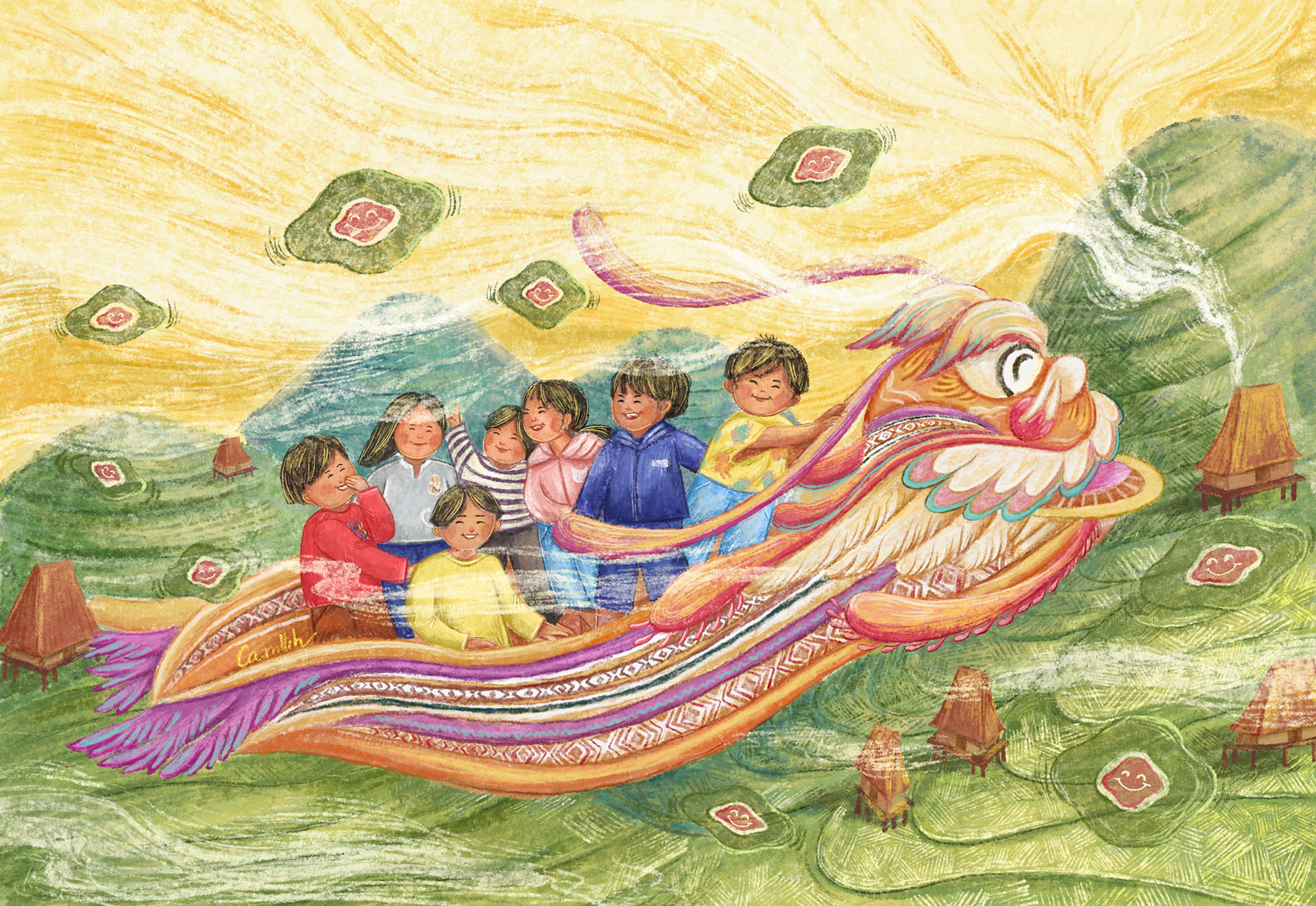 Khoai chở trăm nụ cười về bản